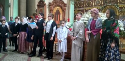 Пасхальный утренник учащихся Серафимовской воскресной школы в г. Белоозёрске